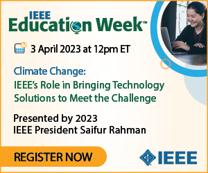 Climate Change: IEEE's Role in Bringing Technology Solutions to Meet the Challenge