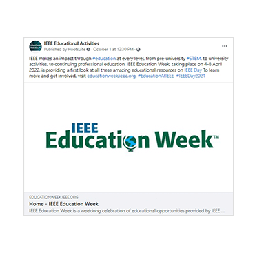 IEEE Education Week Social Posts